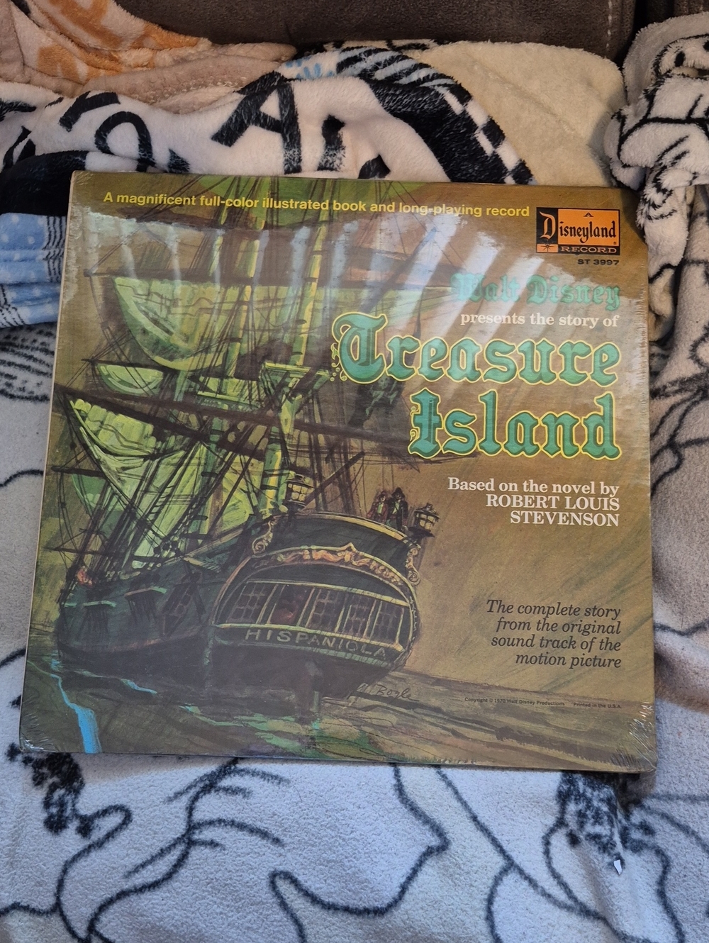 Disneyland Records "Treasure Island" Vintage Illustrated Book & Record